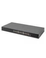 Pozostałe akcesoria sieciowe - Digitus Przełącznik Sieciowy 24 Porty 10 100 1000 + 4Sfp+ Uplink Do 19 Calowych Szaf Serwerowych Funkcjonalność L2+ (DN80223) - miniaturka - grafika 1