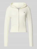 Swetry damskie - Kurtka z dzianiny z zamkiem błyskawicznym - miniaturka - grafika 1