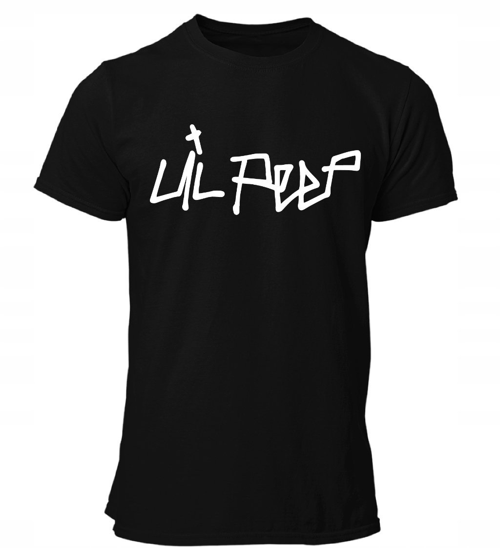 KOSZULKA Z NADRUKIEM MĘSKA ŚMIESZNA T-SHIRT LIL PEEP RAP r. L