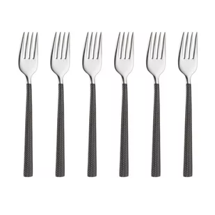 Komplet widelczyków czarnych 6 sztuk HERA BLACK VILLA ITALIA - Zestawy sztućców - miniaturka - grafika 1