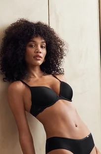 Hunkemöller Usztywniony biustonosz push-up z fiszbinami Angie Czarny - Biustonosze - miniaturka - grafika 1