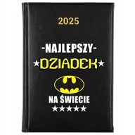 Notesy i bloczki - KALENDARZ DZIENNY CZARNY TERMINARZ A5 2025 PLANER PREZENT DZIEŃ DZIADKA WZ - miniaturka - grafika 1