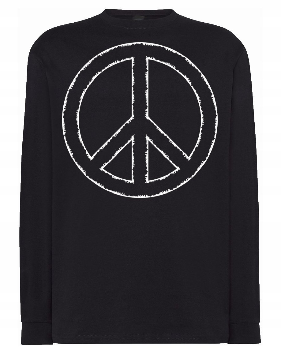Longsleeve męski nadruk Pacyfka Znak Pokój r.4XL