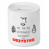 Skarbonki - SKARBONKA DLA KUCHARZA NIC TAK NIE DENERWUJE z Nadrukiem ze Zdjęciem - miniaturka - grafika 1