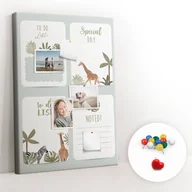 Planery - Korkowy Organizer na Notatkl, Tablica 70x100 cm + Kolorowe Pinezki - To do Planer - miniaturka - grafika 1