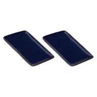 Tace i patery - ROSE&TULIPANI CONCERTO BLU COBALTO Zestaw 2 tac prostokątnych 27 x 19 cm - miniaturka - grafika 1