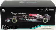 Samochody i pojazdy dla dzieci - BBurago, bolid F1 Mercedes W12 #77 Bottas KASK BBurago 1:43 - miniaturka - grafika 1