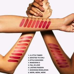MAC Powder Kiss pomadka 3 g dla kobiet 303 Style Shocked! - Szminki - miniaturka - grafika 10