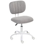 Fotele i krzesła biurowe - Beliani Krzesło obrotowe BUBBLY Jasnoszary - miniaturka - grafika 1
