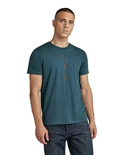 Koszulki męskie - G-STAR RAW Męski t-shirt Gs Raw R T, Blue (Nitro 336-1861), S - grafika 1