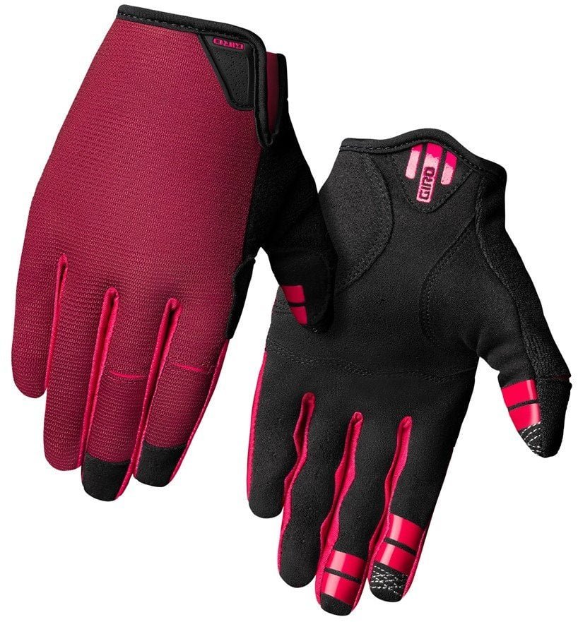Rękawiczki damskie GIRO LA DND GEL W długi palec dark cherry / raspberry roz. L obwód dłoni 190-204 mm / dł. dłoni 185-195 mm NEW 2024