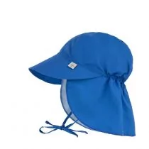 Czapki dla dzieci - Lassig Czapka przeciwsłoneczna z daszkiem i osłoną karku UV80 Splash & Fun blue, rozm. 46/49 - grafika 1