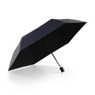 Parasole - Parasol Knirps U.200 Ultra Light z flitrem UV automatyczny składany granatowo-czarny - miniaturka - grafika 1