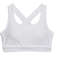 Bielizna sportowa damska - Biustonosz damski Under Armour Crossback Mid Bra-WHT M - miniaturka - grafika 1