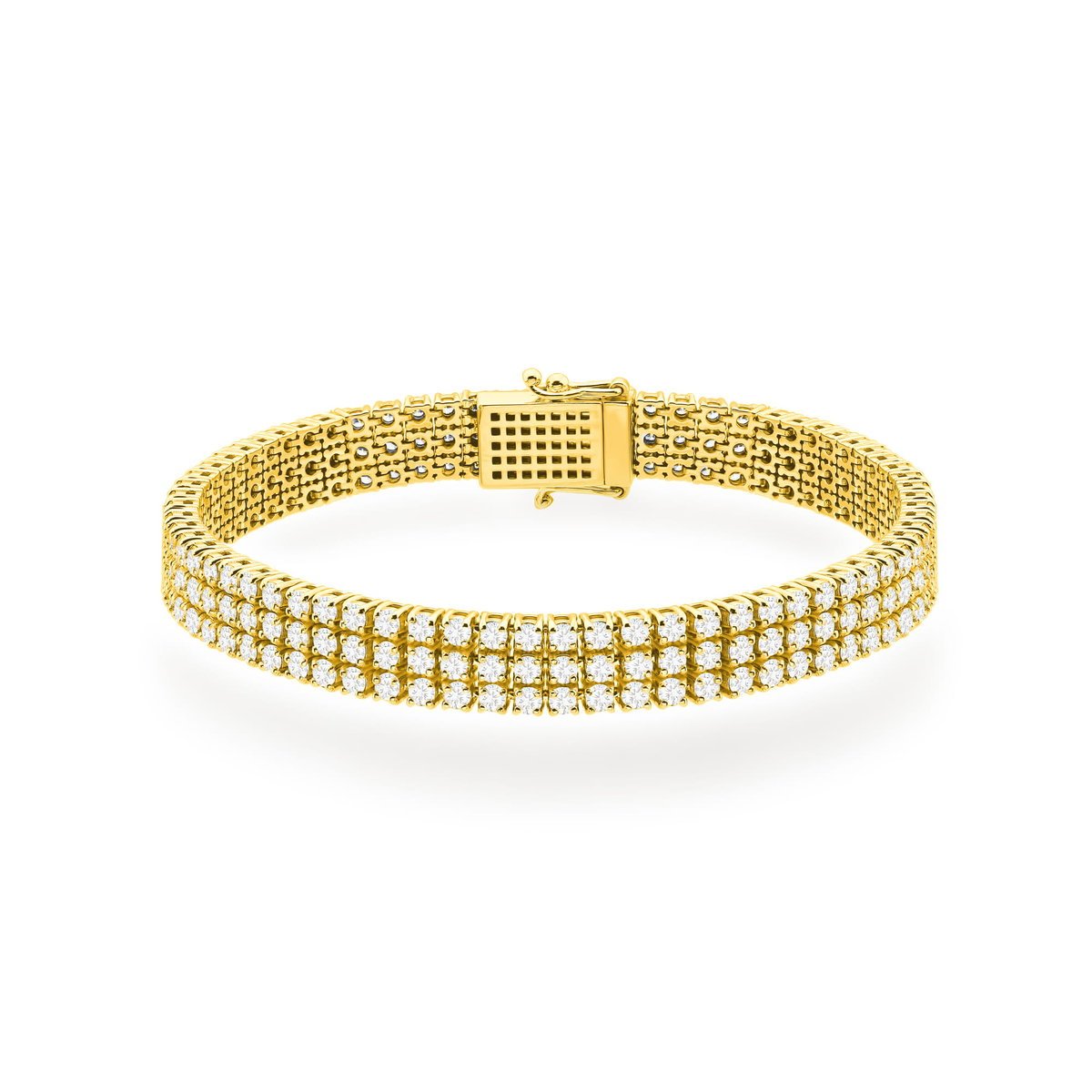Bransoletka z diamentami laboratoryjnymi żółte złoto pr. 585