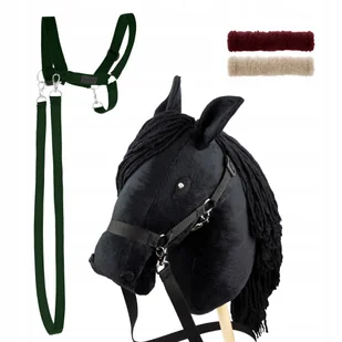 Zestaw Skippi - Hobby Horse czarny i dodatkowy kantar - ciemny zielony - Księgarnia OUTLET Zestaw Skippi - Hobby Horse czarny i dodatkowy kantar - ciemny zielony - Księgarnia OUTLET - miniaturka - grafika 1
