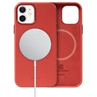 Etui i futerały do telefonów - Crong Crong Essential Cover Magnetic - Etui ze skóry iPhone 12 / iPhone 12 Pro MagSafe (czerwony) - miniaturka - grafika 1