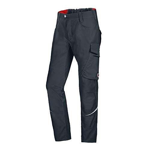 BP 1960-570-0056-37/38N, mieszanka materiału ze stretchem, spodnie robocze dla mężczyzn, smukła sylwetka z wyższą talią na plecach, 65% poliester/35% bawełna, kolor antracytowy, rozmiar 37/38N