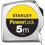 Poziomice, łaty, miary - Stanley Miara zwijana 5m 25mm PowerLock OBUDOWA Z TWORZYWA 1-33-195 - miniaturka - grafika 1