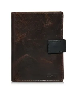 OCHNIK Portfel męski skórzany brązowy PORMS-0613-89 – elegancja, komfort, trwałość PORMS-0613-89(Z24) - Portfele - miniaturka - grafika 1