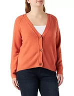 Swetry damskie - ESPRIT Z wełną: Kardigan z dekoltem w serek, 669/Blush 5, XL - miniaturka - grafika 1