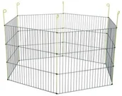 Miski dla psów - ZOLUX Zolux zagroda metalowa dla gryzoni sześciokątna szara 275007 - miniaturka - grafika 1