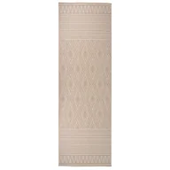 Dywany zewnętrzne - vidaXL Dywan zewnętrzny o płaskim splocie, 80x250 cm, brązowe pasy - miniaturka - grafika 1
