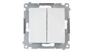 Wyłączniki światła i elektryczne - Kontakt Simon KONTAKT- SIMON 54 BIAŁY Przycisk Podwójny ZWIERNY (DP2.01/11) - miniaturka - grafika 1
