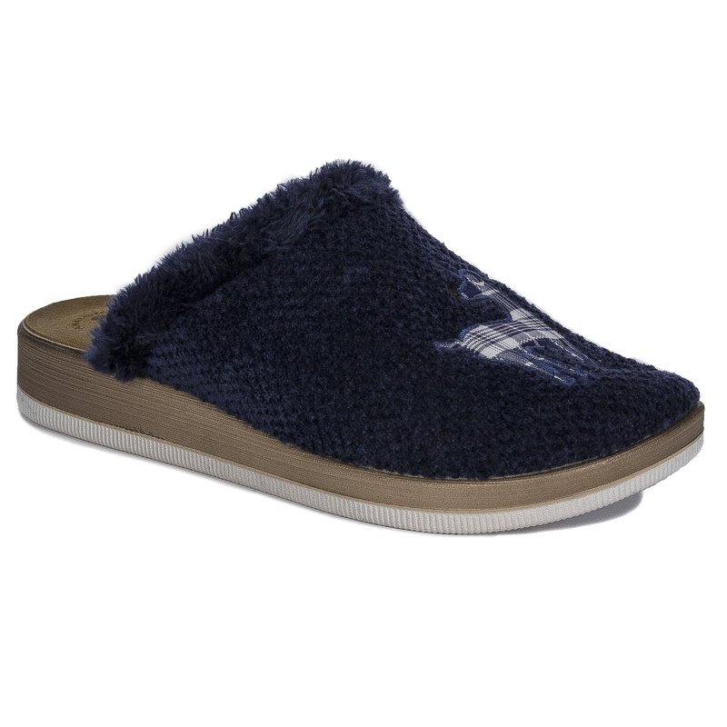 Inblu Kapcie Klapki damskie na platformie granatowe Blue CT000034 BLU r.36