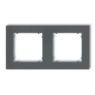 Karlik Ramka podwójna uniwersalna MINI 28MR-2 grafit 28MR-2 - Klawisze i ramki - miniaturka - grafika 1