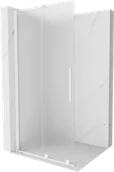 Ścianki i drzwi prysznicowe - Mexen Velar ścianka prysznicowa rozsuwana Walk-in 85 x 200 cm, szron 8 mm, biała - 871-085-000-33-20 - miniaturka - grafika 1