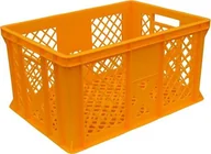 Pojemniki przemysłowe - Artech Pojemnik transportowy EURO 300, dno i ścianki ażurowe, wym. 600 x 400 x 300 mm żółty - miniaturka - grafika 1