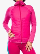 Kurtki damskie - Kurtka hybrydowa damska Icebreaker Merino Quantum Hybrid LS Zip Hoodie - pink/tempo - miniaturka - grafika 1
