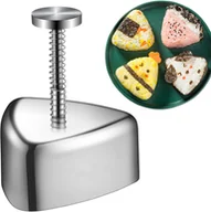 Formy do ciast - Forma Onigiri – stal nierdzewna do robienia kulek ryżowych, trójkątna forma Spam Musubi na lunch dla dzieci, bento i domowe DIY - miniaturka - grafika 1
