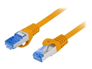 LANBERG Patchcord Cat.6A S/FTP LSZH CCA 0.25m orange - Kable miedziane - miniaturka - grafika 1