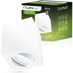 Oprawa Halogenowa Natynkowa Lampa Sufitowa Tuba Spot Led Ruchoma Biała - Lampy sufitowe - miniaturka - grafika 1