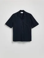 Koszule męskie - Reserved - Koszula comfort fit z lyocellu - granatowy - miniaturka - grafika 1