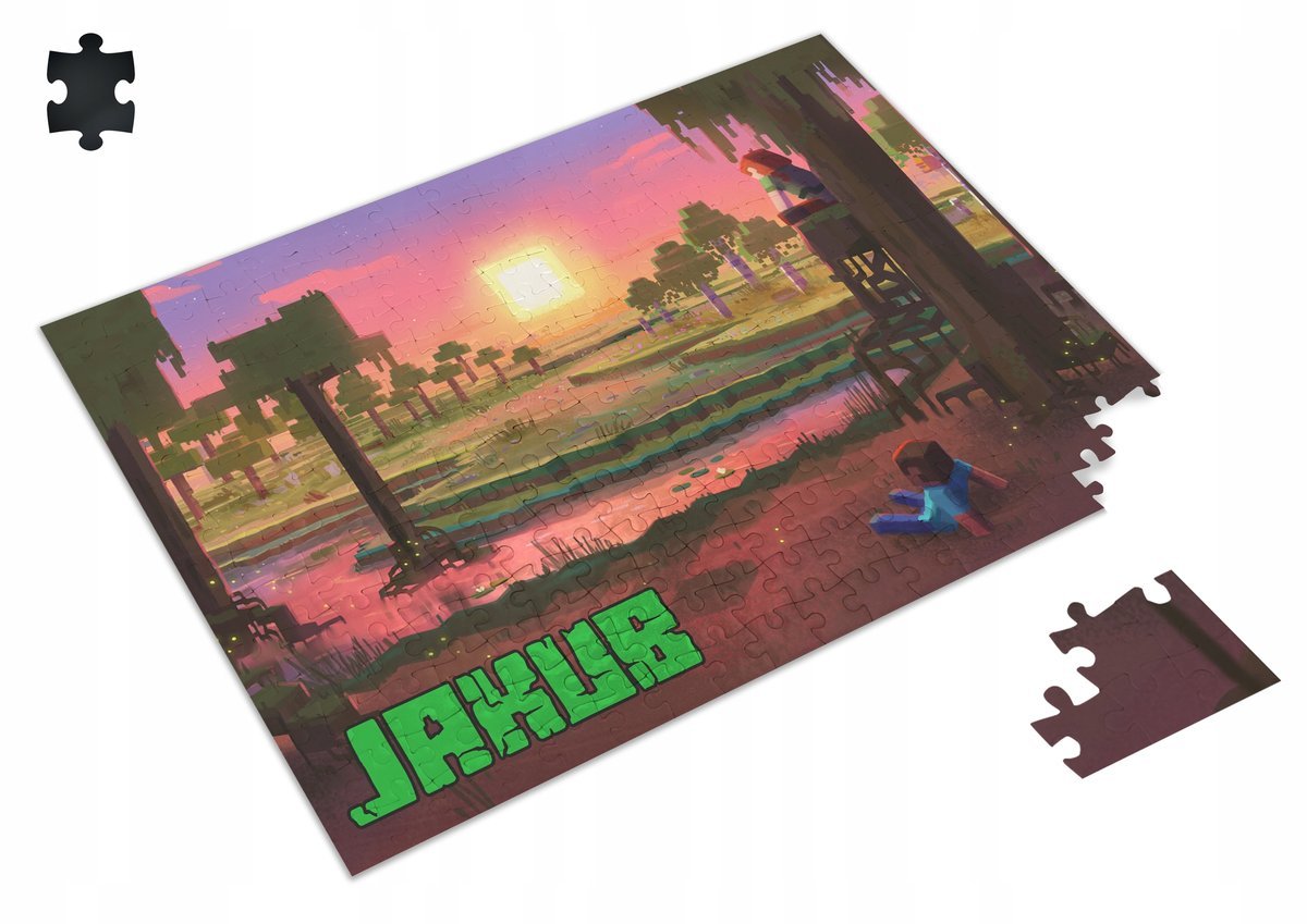 PUZZLE Minecraft Gra + IMIĘ Pudełko 252 el. #8