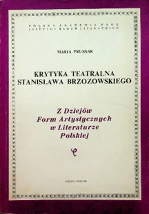 Krytyka teatralna Stanisława Brzozowskiego - Książki o kulturze i sztuce - miniaturka - grafika 1