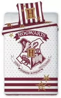 Pościel dla dzieci - Faro Pościel bawełniana 160x200 Harry Potter 004 Herb biała bordowa młodzieżowa poszewka 70x80 - miniaturka - grafika 1