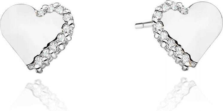 Złote kolczyki 585 diamenciki na sztyft 0,90g wkrętki na prezent dla niej