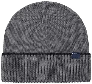 Hackett London Czapka męska Merino Beanie, czarny (czarny), Rozmiar uniwersalny - Czapki męskie - miniaturka - grafika 1