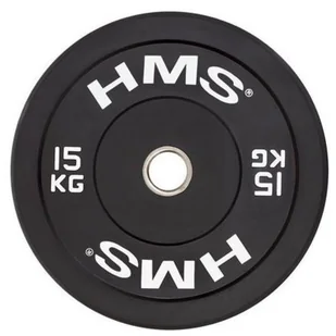 HMS BBR15 BLACK TALERZ OLIMPIJSKI BUMPER 15 KG 1AB-17-61-017 - Pozostały sprzęt siłowy - miniaturka - grafika 1