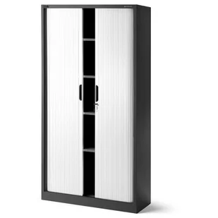 JAN NOWAK model DAMIAN 900x1850x450 metalowa szafa biurowa na akta z roletą: antracytowo-biała - Szafy biurowe - miniaturka - grafika 1