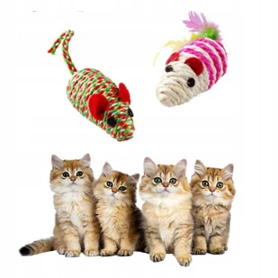 Zabawka Dla Kota Myszka Do Zabawy Losowy Kolor Lekka Pobudza Aktywność - Zabawki dla kotów - miniaturka - grafika 1