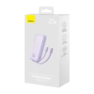 Powerbank Baseus Comet z kablem USB do USB-C, 10000mAh, 22.5W (fioletowy) - Powerbanki - miniaturka - grafika 9