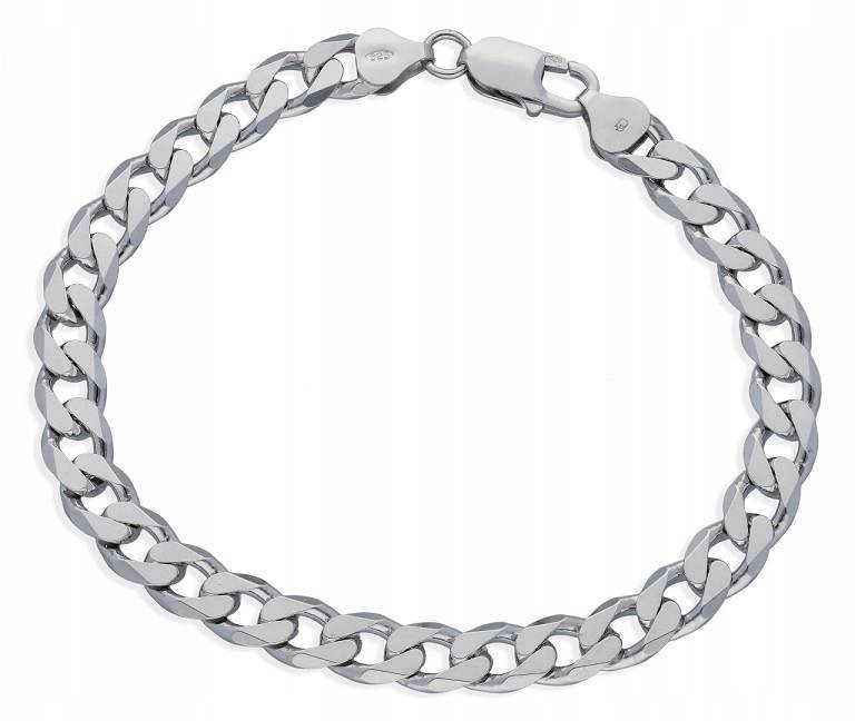 Bransoletka Srebrna Męska Gruba Pancerka Pełna dł.22 cm Srebro Rod