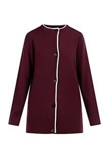 Idony Damski sweter z dzianiny z guzikami 15329890, bordowy, XS/S, bordowy, XS-S - Swetry damskie - miniaturka - grafika 1