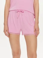 Piżamy damskie - Tommy Hilfiger Szorty piżamowe UW0UW05289 Różowy Regular Fit - miniaturka - grafika 1