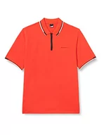Koszule męskie - bugatti Męska koszula polo, 8150-35165, czerwony-960, regularny, Czerwony-960, 4XL - miniaturka - grafika 1